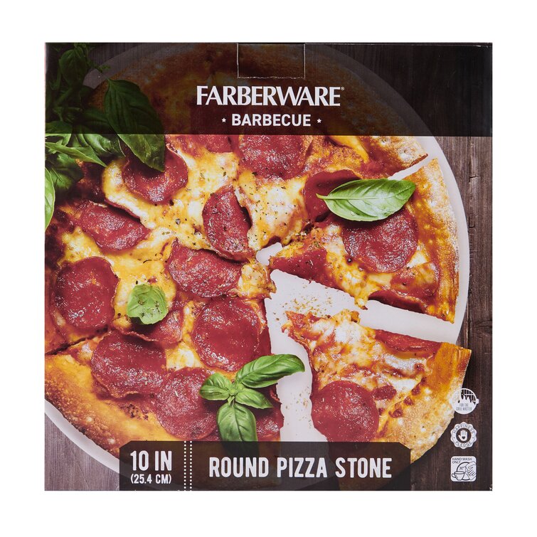 Farberware BBQ Round Pizza Stone, 10-Inch